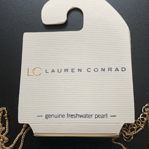 NWT Lauren Conrad gold tone genuine freshwater pearl necklace - Picture 2 of 6